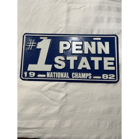 Penn State Nittany Lions 1982 NCAA National Champs License Vanity Plate - Picture 1 of 4